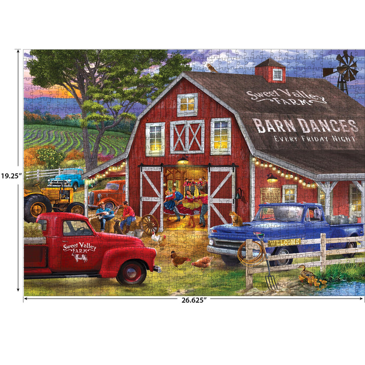 RoseArt - Chris Bigelow - The Barn Dance - 1000 Piece Jigsaw Puzzle for Adults