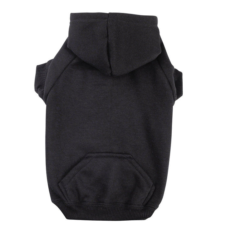 Zack & Zoey Basic Hoodie for Dogs, 8" X-Small, Jet Black