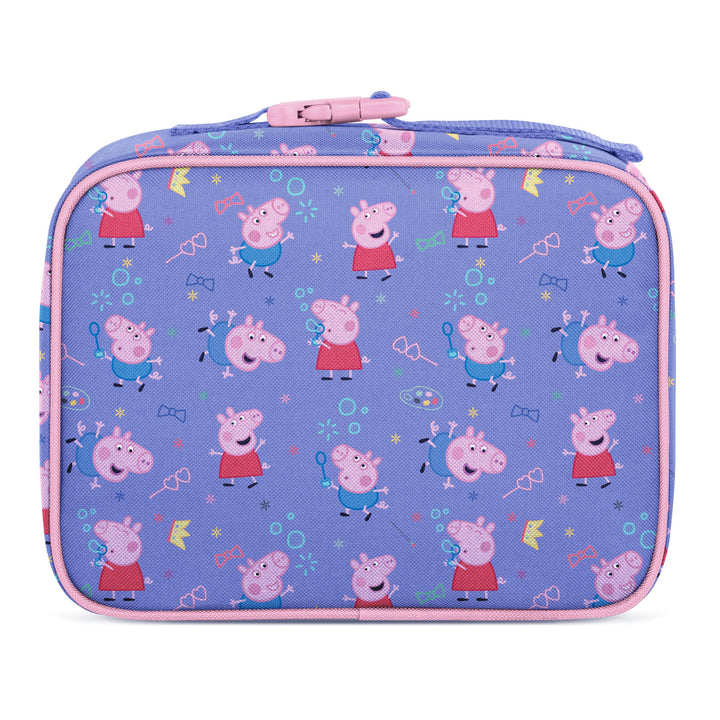 Simple Modern Peppa Pig Kids Lunch Box for School | Reusable Insulated Lunch Bag for Toddler, Girl, and Boy | Meal Containers with Exterior & Interior Pockets | Hadley Collection | Peppa Pig Bubbles Polyester Peppa Pig: Bubbles