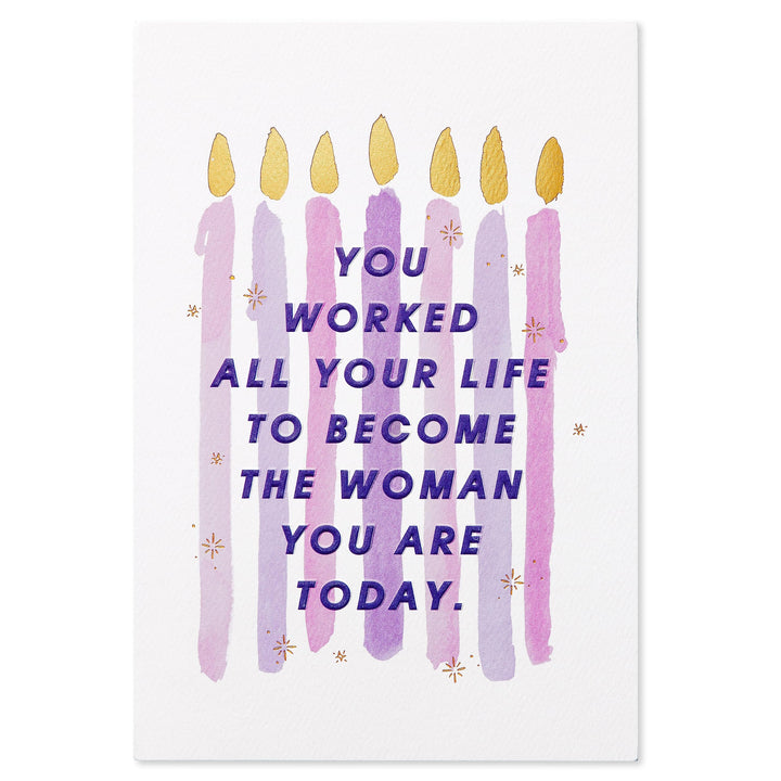 American Greetings Birthday Card for Her (So Worth Celebrating) Candles