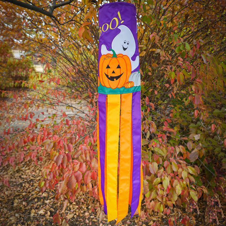 In the Breeze 5056 Boo Halloween Holiday Windsock, 40-Inch