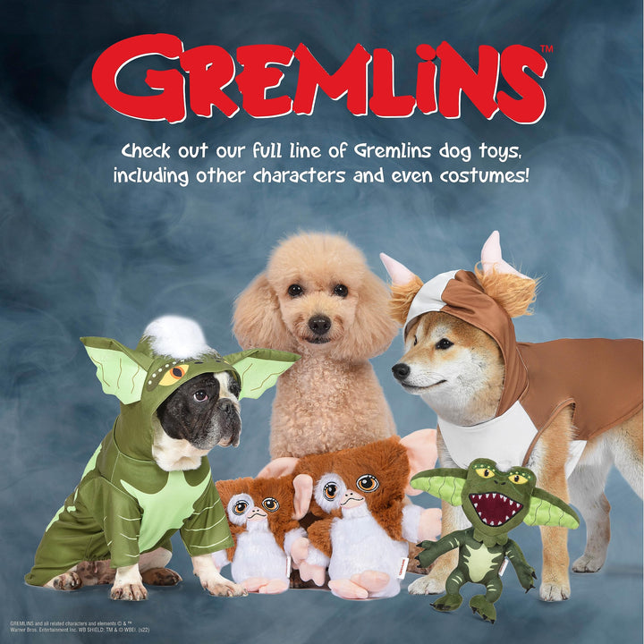 Warner Bros Horror 2Pc Halloween Gremlins Plush Toys for Dogs | Gremlins Stripes and Mogwai Plush Dog Toys | Medium | Classic Movie Toys for All Dogs, Official Dog Toy Product of WB for Pets Mogwai & Stripes 6 Inch - 2 Pack