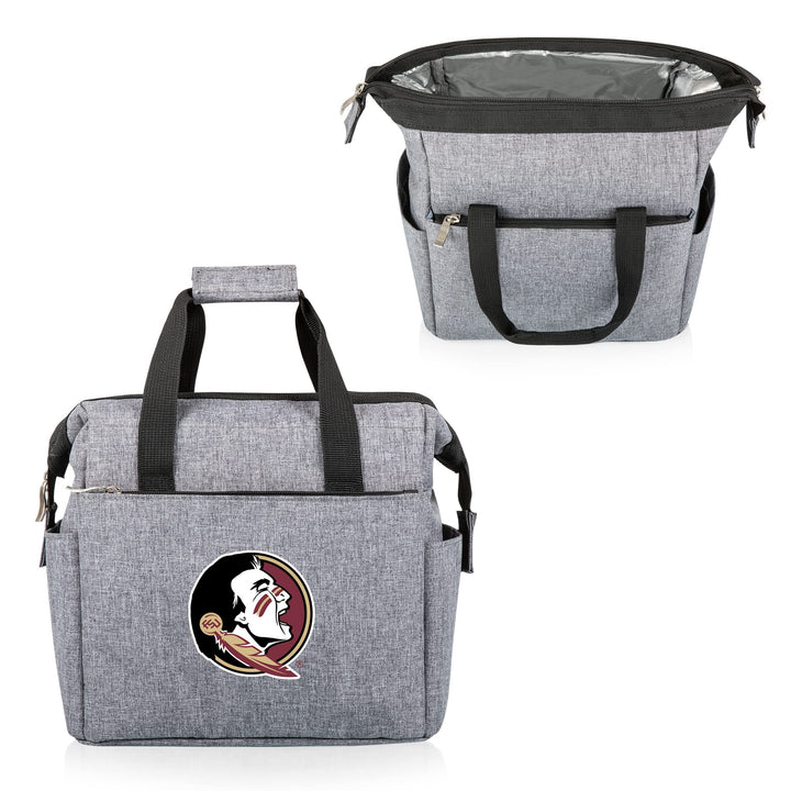 PICNIC TIME NCAA unisex-adult NCAA On The Go Lunch Cooler Florida State Seminoles 10 x 6 x 10.5 Heathered Gray