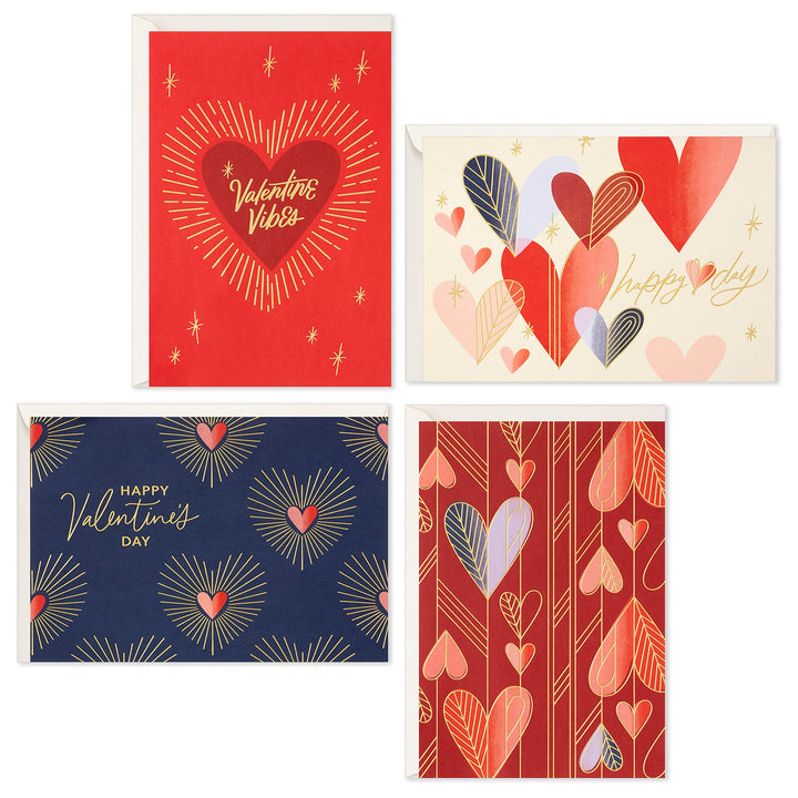 Hallmark Valentines Day Cards Assortment, 24 Cards and Envelopes (Heart Deco) Valentine Heart Deco Card Assortment