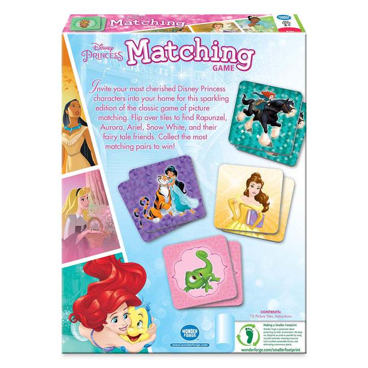 Disney Princess Matching Game by Wonder Forge | For Boys & Girls Age 3 to 5 | A Fun & Fast Disney Memory Game for Kids | Cinderella, Jasmine, Mulan, and more