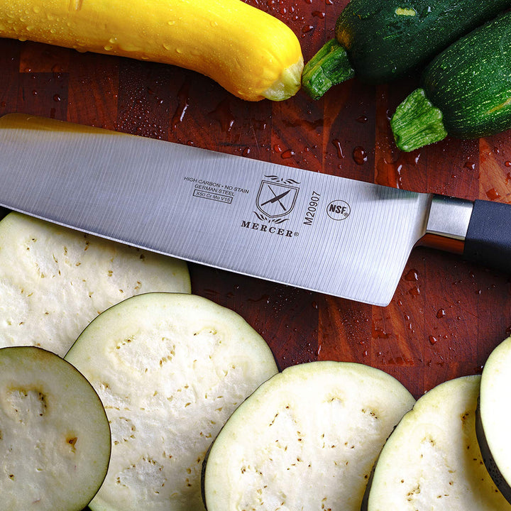 Mercer Culinary M20907 Genesis 7-Inch Nakiri Vegetable Knife,Black 7" Nakiri Vegetable Knife Black