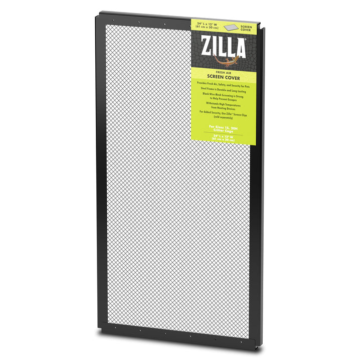 Zilla Reptile Terrarium Covers Fresh Air Screen, 24x12-inch 24" x 12"