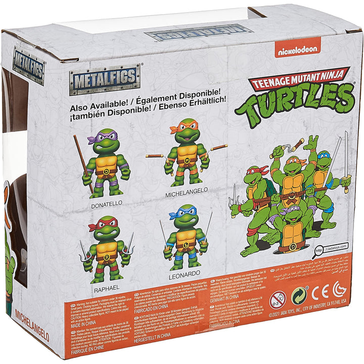 Jada Toys Teenage Mutant Ninja Turtles 4 Michelangelo Die-cast Figure, Toys for Kids and Adults, Orange, 31848