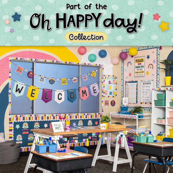 Teacher Created Resources Oh Happy Day Scalloped Die-Cut Rolled Border Trim (TCR9110)