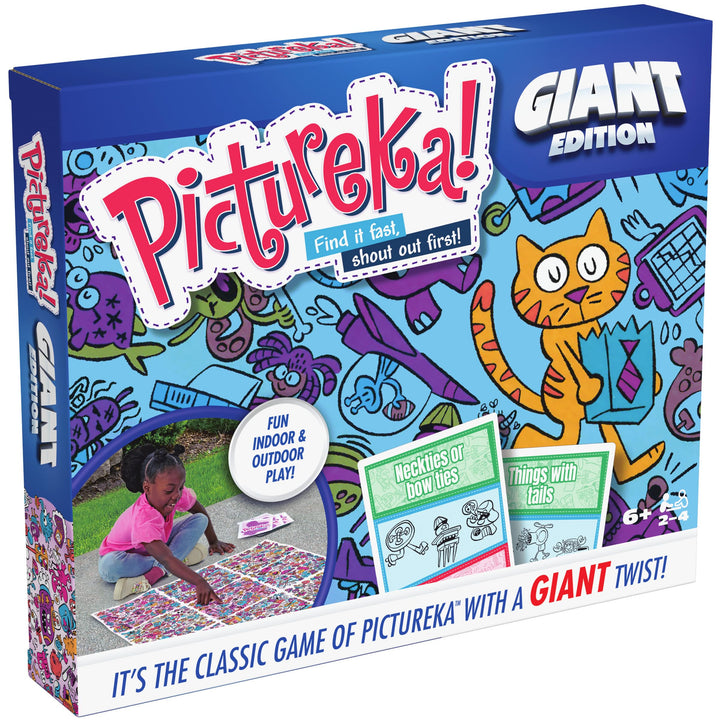 Pictureka Giant Board Game - Fun Family Game with Big Mat & Cards for Kids Ages 6+