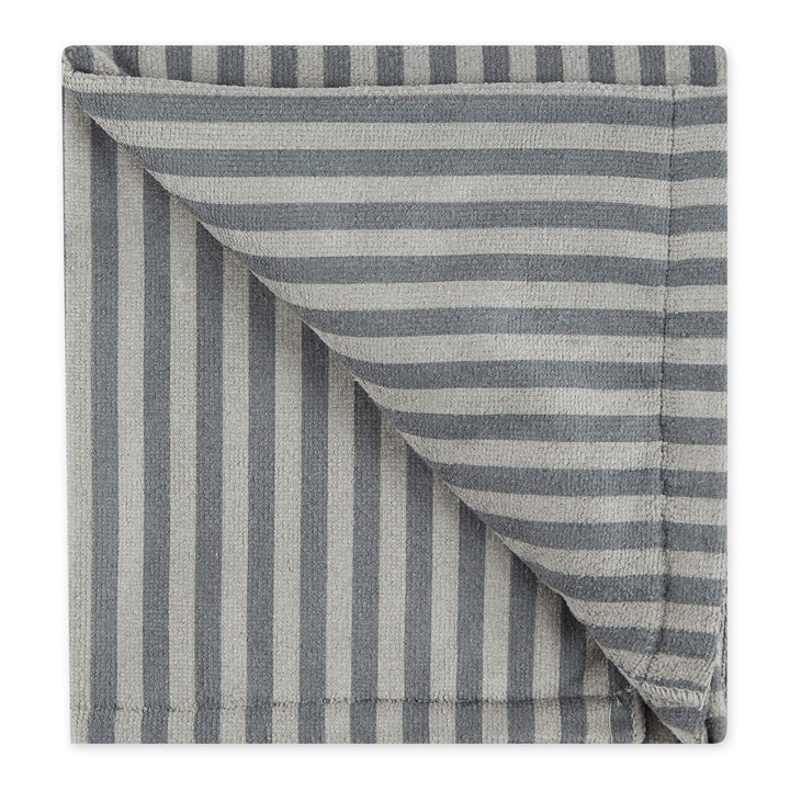 Bone Dry Pet Grooming Towel Collection Absorbent Microfiber X-Large, 41x23.5", Striped Gray