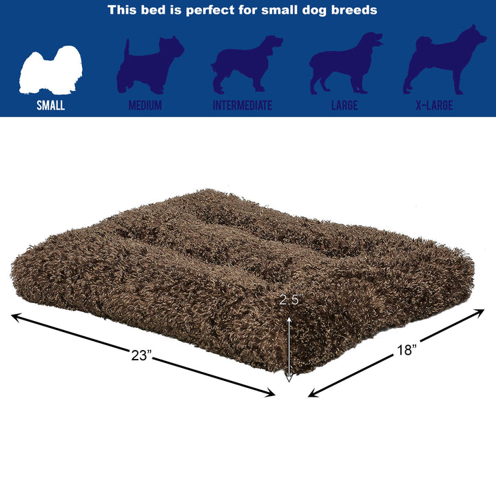 MidWest Homes for Pets Deluxe Dog Beds | Super Plush Dog & Cat Beds Ideal for Dog Crates | Machine Wash & Dryer Friendly, 1-Year Warranty Cocoa 23.0"L x 18.0"W x 2.5"Th