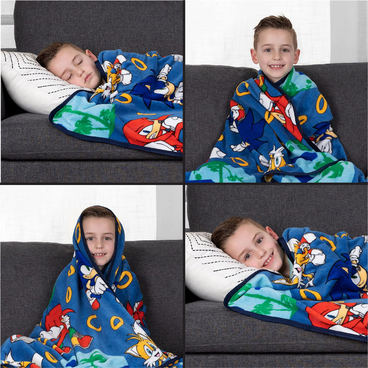 Franco Kids Bedding Super Soft Plush Throw Blanket, 46 in x 60 in, Sonic The Hedgehog, Anime