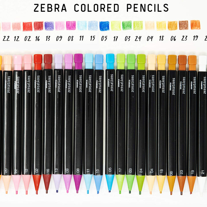 Zensations Mechanical Colored Pencils, 2.0mm Point Size, Assorted Colored Lead, 24-Count 24 Count (Pack of 1)