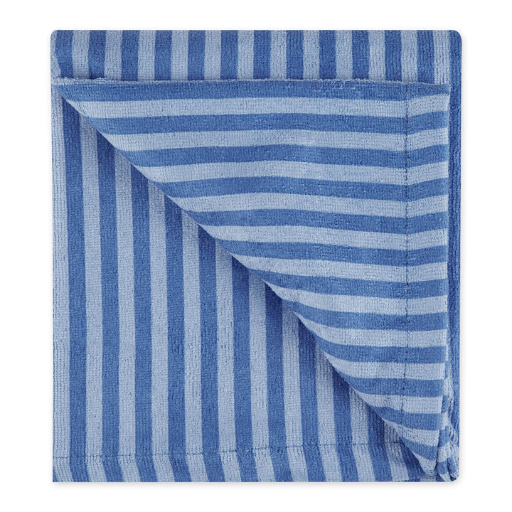 Bone Dry Pet Grooming Towel Collection Absorbent Microfiber X-Large, 41x23.5", Striped Blue