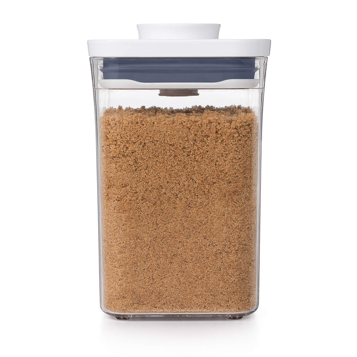 OXO Good Grips POP Container - Airtight Food Storage - Small Square Short 1.1 Qt Ideal for 1 lb of brown sugar or confectioner's sugar 1.1 Qt - Square - Brown Sugar