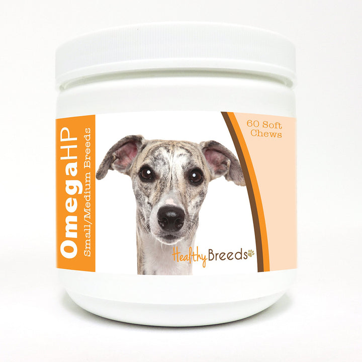 Healthy Breeds Whippet Omega HP Fatty Acid Skin and Coat Support Soft Chews 60 Count 60 Ct - Small/Medium Breeds