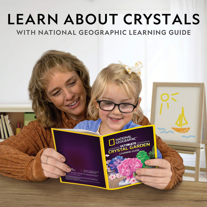 NATIONAL GEOGRAPHIC Craft Kits for Kids - Crystal Growing Kit - Grow a Crystal Garden in Just 6 Hours, Educational Craft includes Art Project, Geode, STEM Arts and Crafts for Girls (Exclusive)