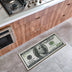 Machine Washable $100 Bill Design Non-Slip Rubberback 17x43 Modern Runner Rug for Hallway, Kitchen, Bedroom, 17" x 43", Green/Multicolor Money Old $100 Runner - 17" x 43"