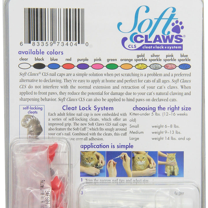 Feline Soft Claws Nail Caps Large Red