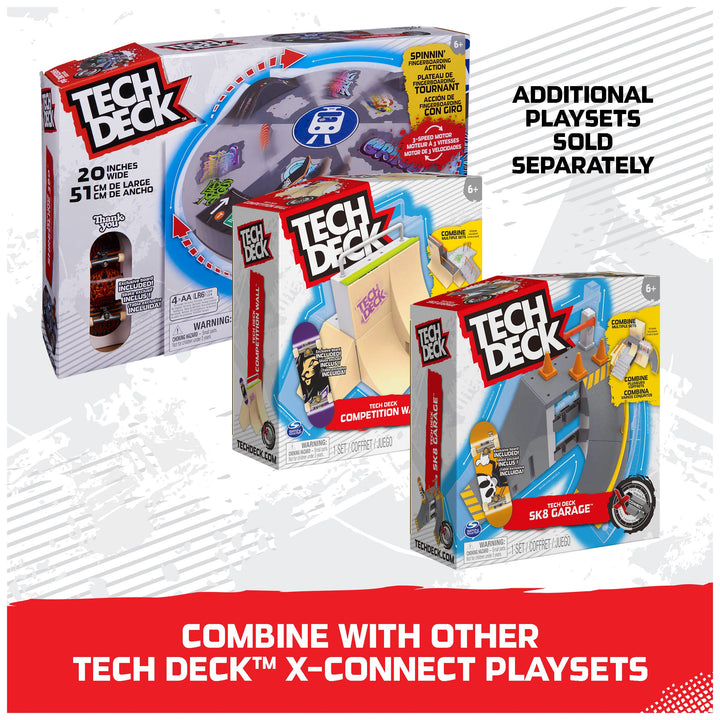 Tech Deck, Bowl Builder X-Connect Park Creator, Customizable and Buildable Ramp Set with Exclusive Fingerboard, Kids Toy for Ages 6 and up Bowl Builder Park