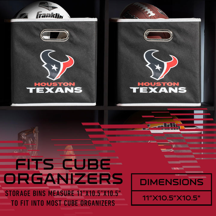 Franklin Sports NFL Storage Bins - Collapsible Cube Container + Storage Basket - NFL Office, Bedroom + Living Room Décor - 11"x11" Las Vegas Raiders