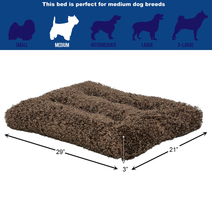 Midwest Homes for Pets Deluxe Dog Beds | Super Plush Dog & Cat Beds Ideal for Dog Crates | Machine Wash & Dryer Friendly, 1-Year Warranty, Cocoa, 30-Inch