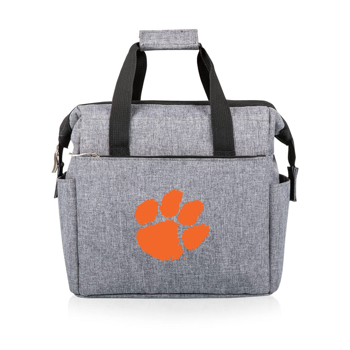 PICNIC TIME NCAA unisex-adult NCAA On The Go Lunch Cooler Clemson Tigers 10 x 6 x 10.5 Heathered Gray