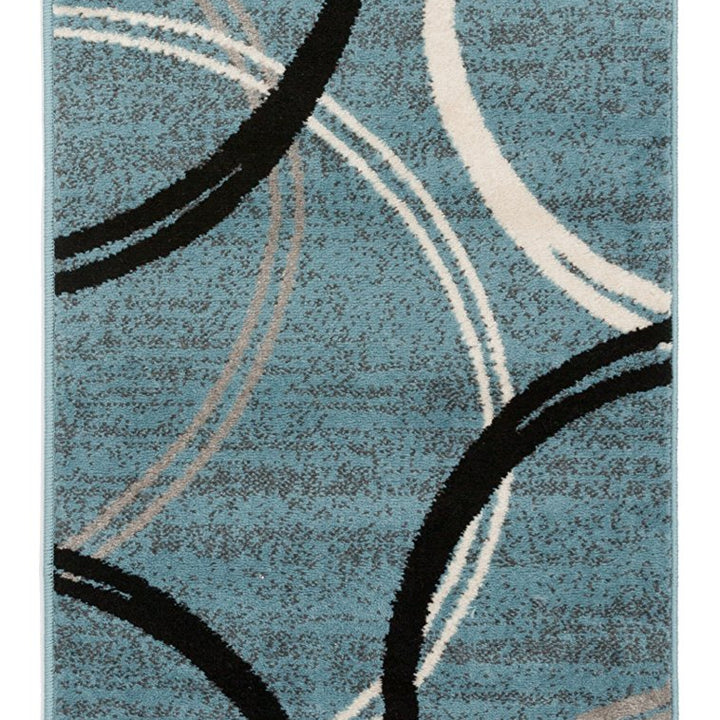 Rugshop Modern Wavy Circles Design Area Rug 2'7" x 4' Red 2'7" x 4'