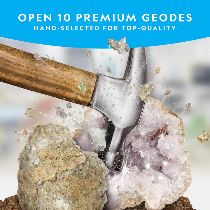 NATIONAL GEOGRAPHIC Crystal Growing and Geode Breaking STEM Kits for Kids