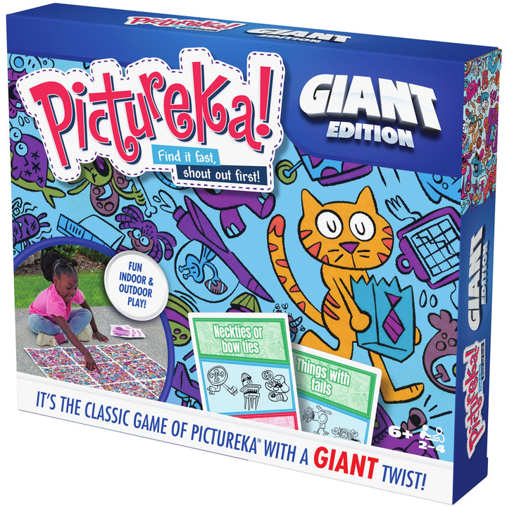 Pictureka Giant Board Game - Fun Family Game with Big Mat & Cards for Kids Ages 6+