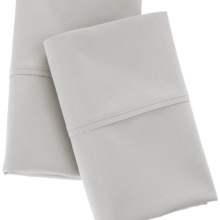 Aware 100% Organic Cotton 300 Thread Count Pillowcase Set, Light Gray, King, 2 Pack, 40" x 20"