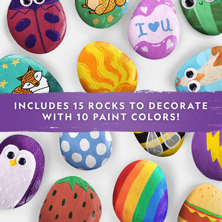 NATIONAL GEOGRAPHIC Rock Painting and Rock Collection Kit Paint with Water Kits + Fossils Kit – 200+