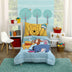 Disney Winnie The Pooh Funny Friends Aqua, Gold, Blue and Orange, Tigger, Eeyore and Piglet 4 Piece Toddler Bed Set - Comforter, Fitted Bottom Sheet, Flat Top Sheet, and Reversible Pillowcase Disney Winnie the Pooh