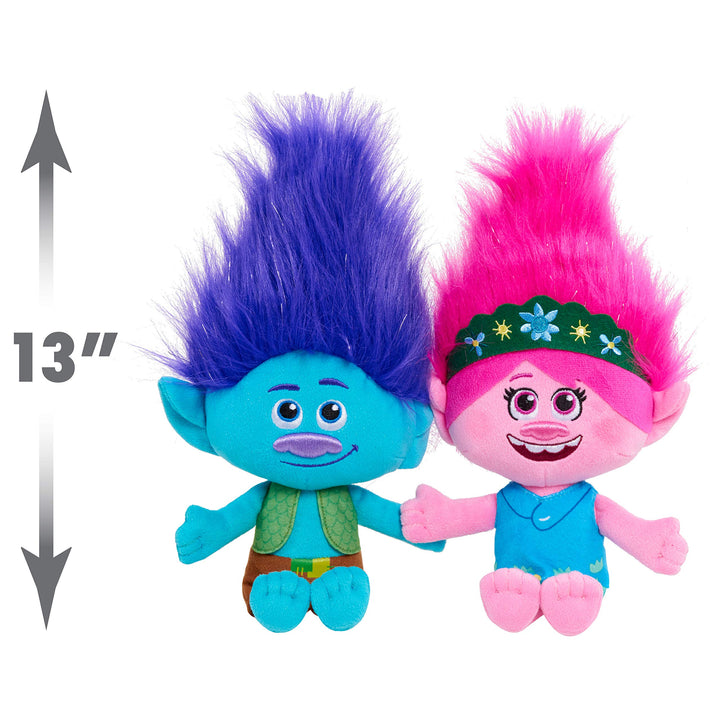 Trolls 13-inch World Tour Poppy & Branch Friendship Plush 2-Pack Stuffed Animals