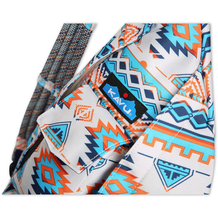 KAVU Original Rope Sling Bag Polyester Crossbody Backpack - Carbon Tribal One Size