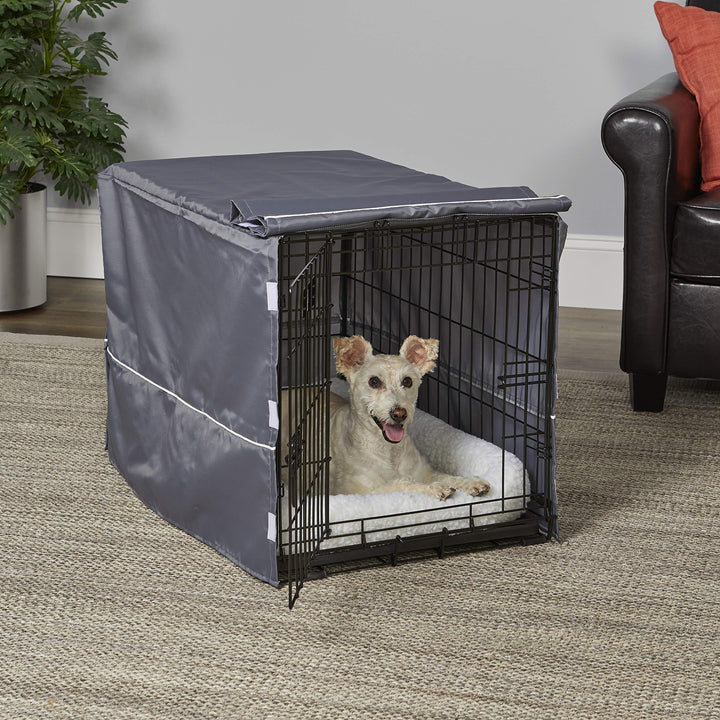 Midwest Dog Crate Cover, Privacy Dog Crate Cover Fits Midwest Dog Crates, Machine Wash & Dry 30-Inch Light Gray