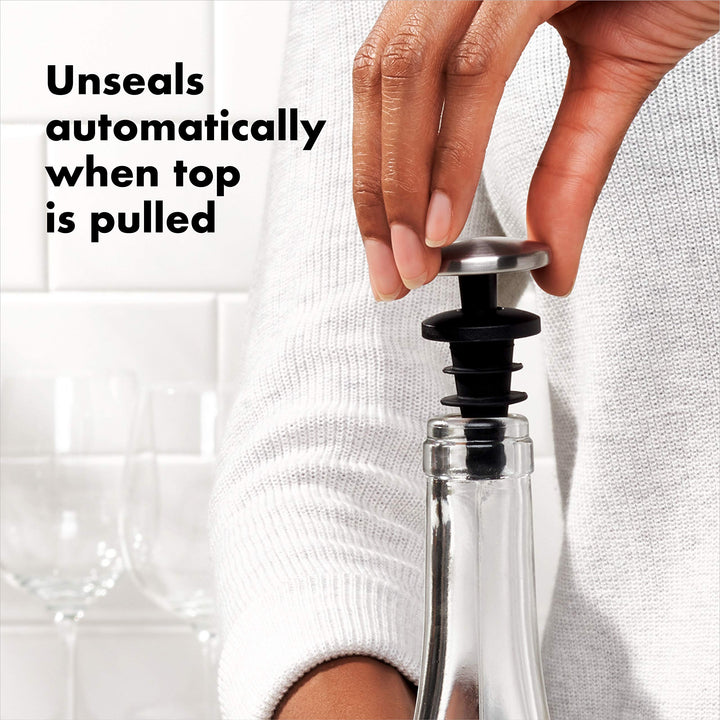 OXO SteeL Expanding Wine Stoppers, 2 Count