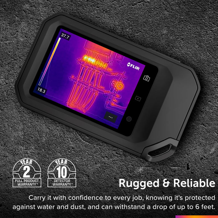 FLIR C5 Compact Thermal Imaging Camera with Wifi: High Resolution Infrared Imager for Inspection, Electrical/Mechanical, Building, and HVAC Applications