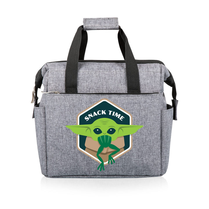 PICNIC TIME Star Wars Mandalorian Mythosaur Skull On The Go Lunch Bag, Soft Cooler Lunch Box, Insulated Lunch Bag, (Heathered Gray) 10 x 6 x 10.5 Star Wars Mandalorian Mythosaur Skull - Heathered Gray