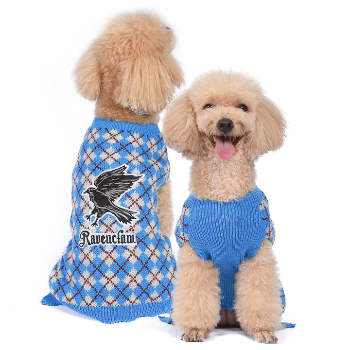 Harry Potter: Ravenclaw Pet Sweater - Large | Large Harry Potter Costumes for Dogs| Harry Potter Dog Apparel & Accessories for Hogwarts Houses, Ravenclaw