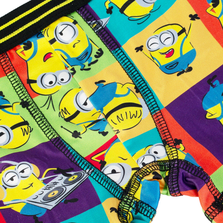 Despicable Me Boys' Minions  Exclusive 7-Pack Athletic Boxer Briefs in Sizes 2/3t, 4t, 4, 6 and 8 7-pack Athletic Boxer Brief