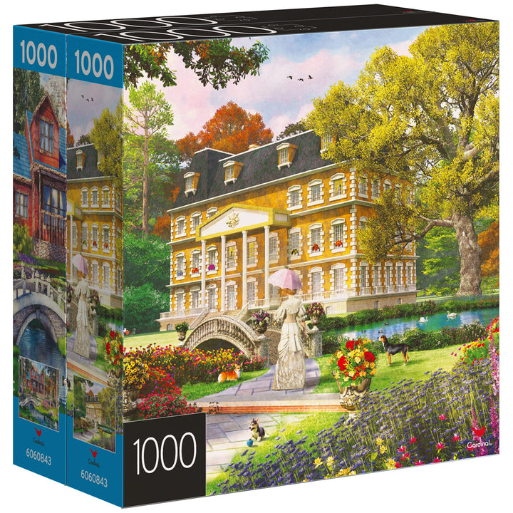 2-Pack of 1000-Piece Jigsaw Puzzles, Pine Cabin & Summer Estate | Puzzles for Adults and Kids Ages 8+,  Exclusive