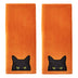 SKL Home Halloween Shadows Eyes Hand Towel 2pc Set for Bath/Kitchen/Bar & Gift, Orange Hand Towel Set, Shadows Have Eyes