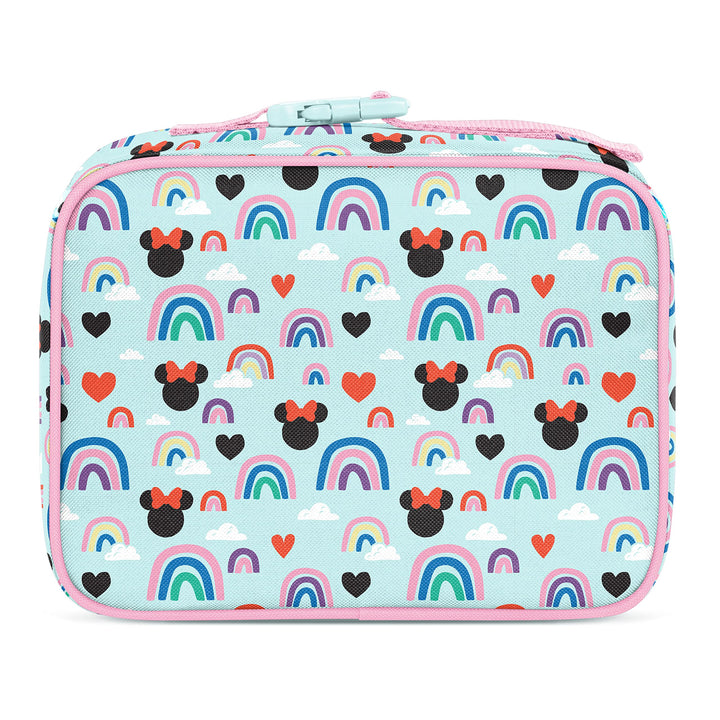 Simple Modern Disney Kids Lunch Box for Toddler | Reusable Insulated Bag for Girls | Meal Containers for School with Exterior and Interior Pockets | Hadley Collection | Minnie Mouse Rainbows Polyester Disney: Minnie Mouse Rainbows