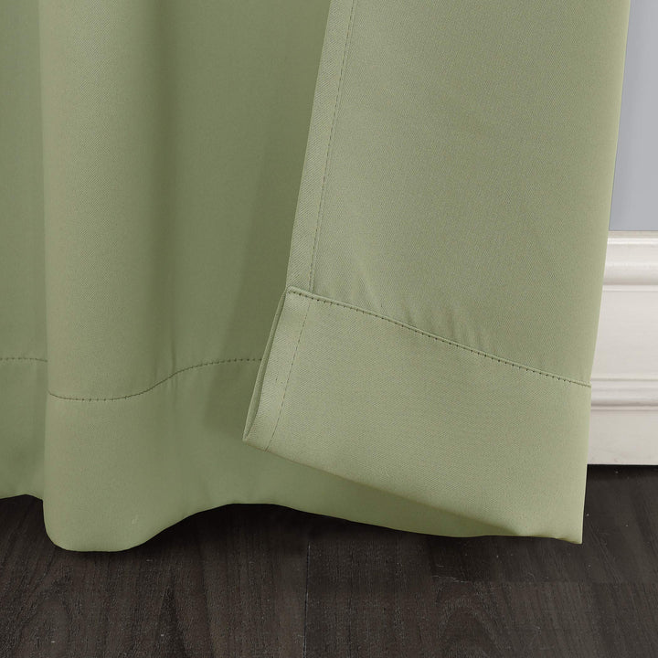 Sun Zero Easton Energy Saving Blackout Grommet Curtain Panel, 40" x 54", Sage Green 40" x 54"