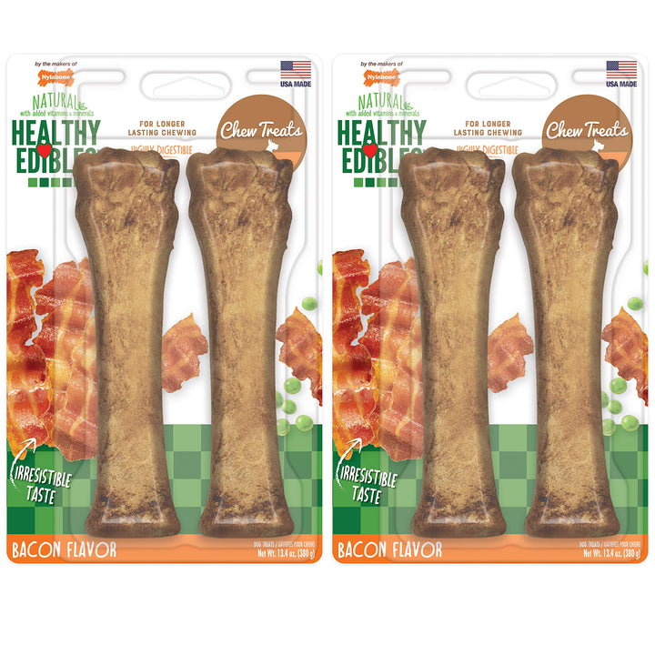 Nylabone Healthy Edibles Natural Dog Chews Long Lasting Roast Beef Flavor Treats for Dogs, X-Large/Souper (1 Count) 1 Count (Pack of 1)