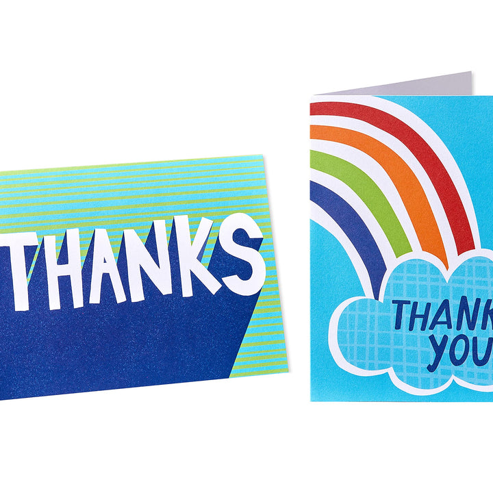 American Greetings Thank You Cards with Envelopes for Kids, Bright Blue (48-Count)