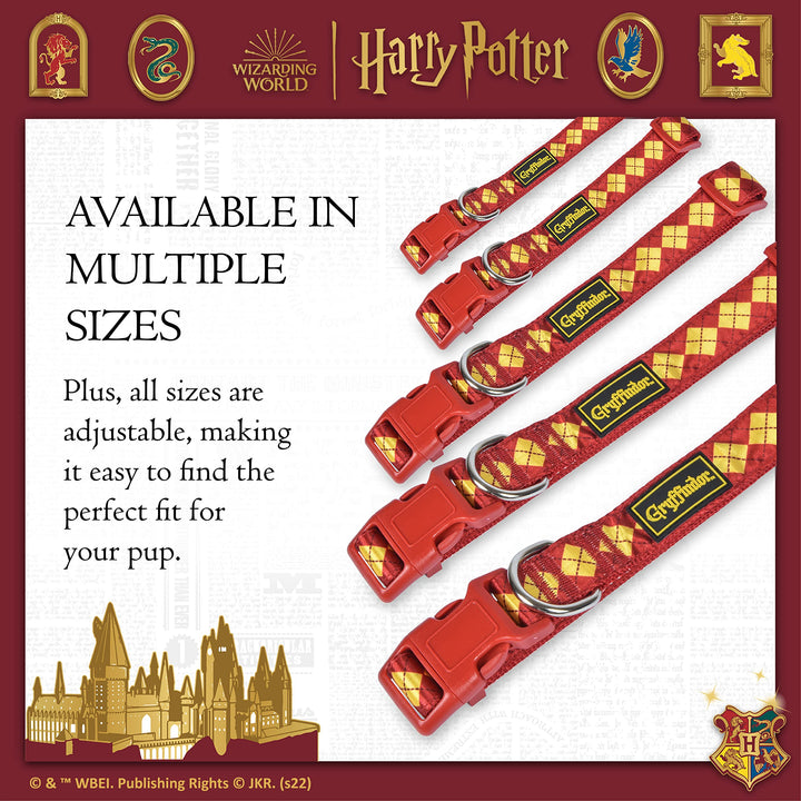 Harry Potter Gryffindor Dog Collar in Size Small| Small Dog Collar, Harry Potter Dog Collar | Harry Potter Dog Apparel & Accessories for Hogwarts Houses, Gryffindor