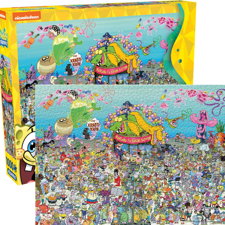 AQUARIUS Spongebob Squarepants 25th Anniversary 1000pc Puzzle (1000 Piece Jigsaw Puzzle) - Officially Licensed Spongebob Merchandise & Collectibles -22x28 in -  Exclusive